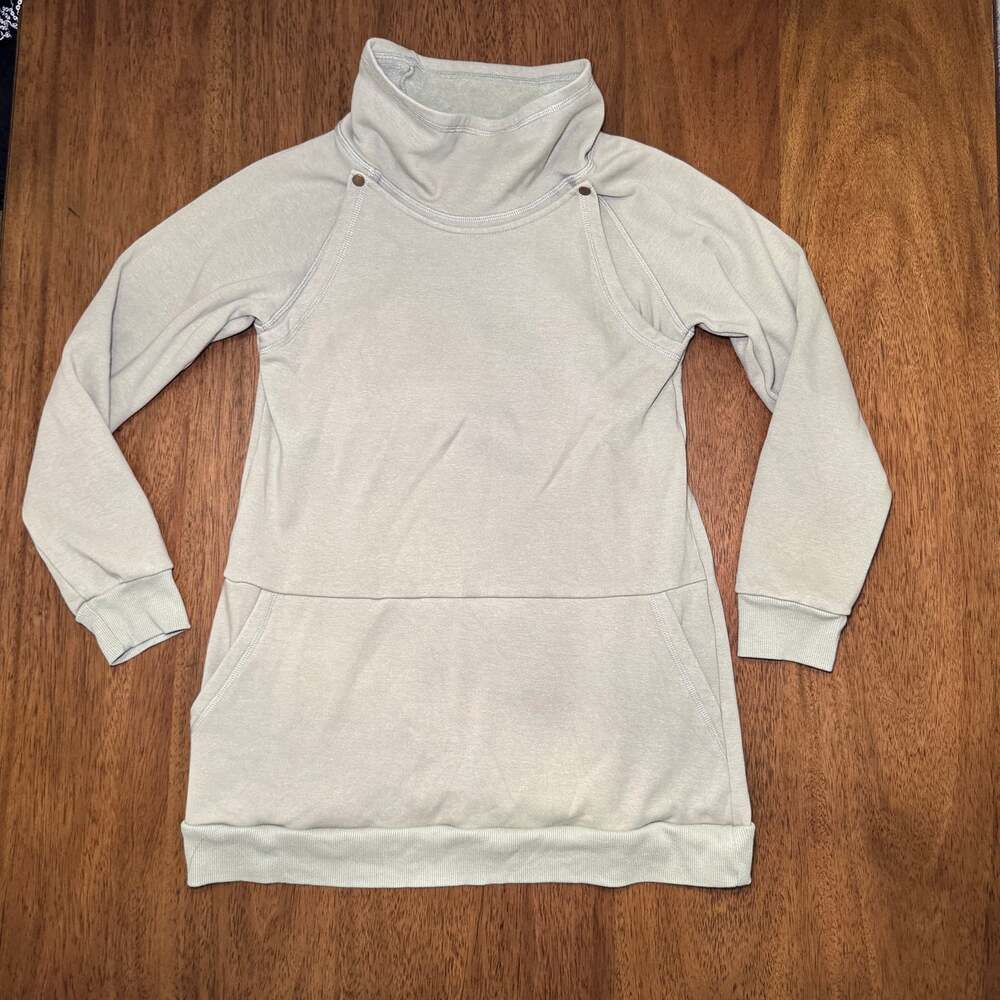 Latched Mama Large Light Sage Green Nursing Sweatshirt Tunic Breastfeeding